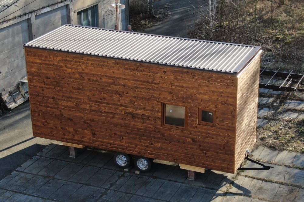 Pohled shora — půdorys tiny house